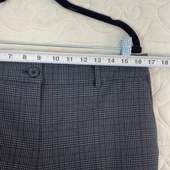 NEW Hilary Radley Gray Plaid Dress Pants Straight Leg Trousers - Picture 6 of 13